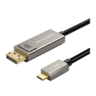 Кабель-адаптер с оплёткой CABLETIME USB-C — DisplayPort 1.4 (1 м)